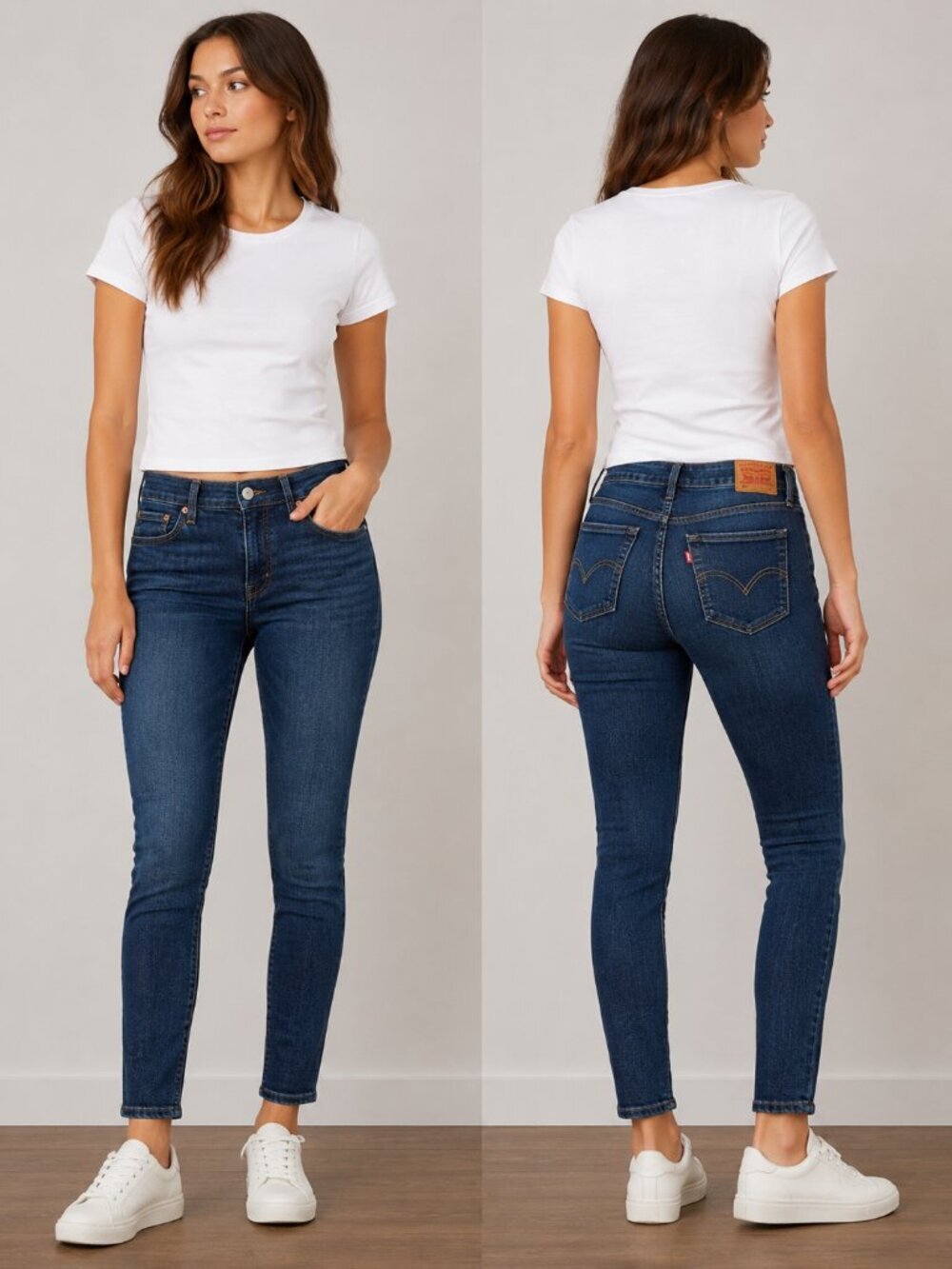 Levi’s 721 High Rise Skinny Jeans Blue Wash Size 30